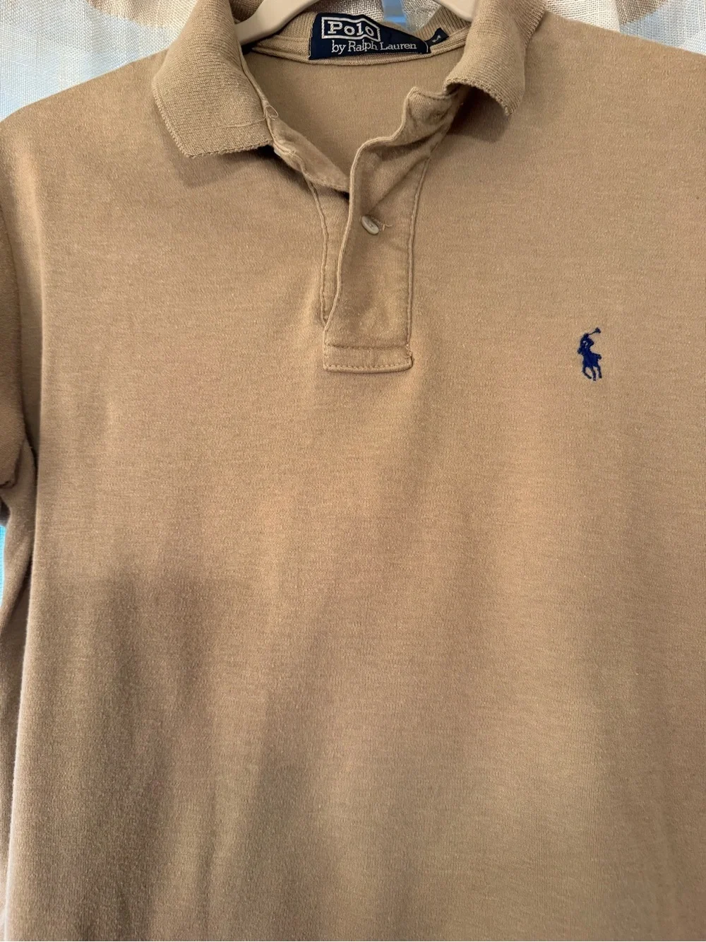 Ralph Lauren Men’s Polo Shirt - Camel Brown with Navy Pony